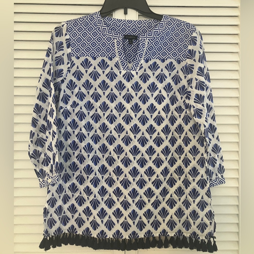Talbots Blue Print Shirt